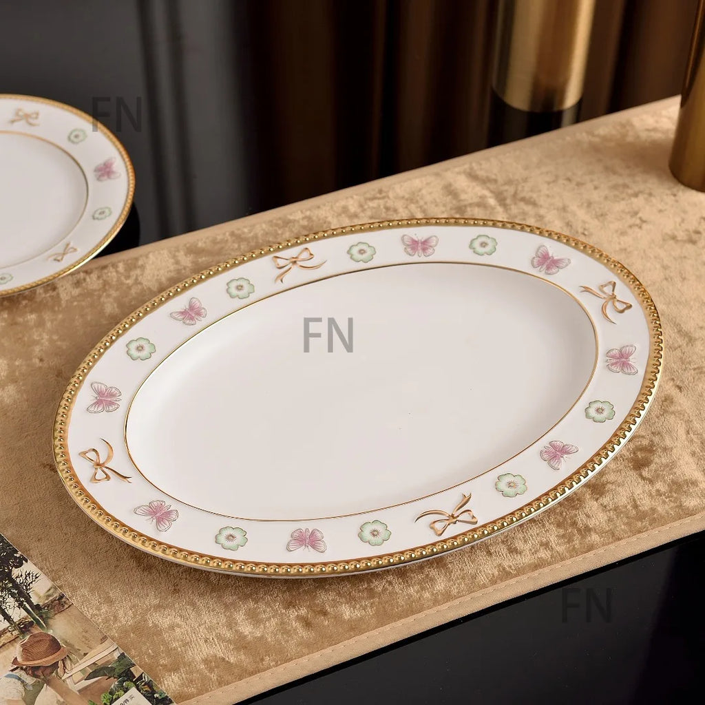 Enchanted Garden Butterfly & Flower High-End Tableware Collection