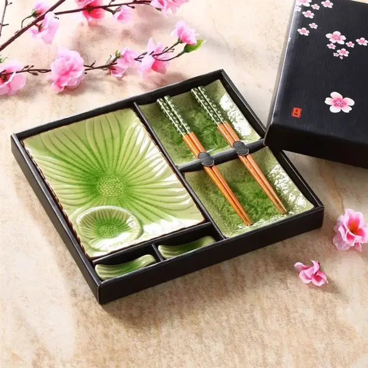 Jingdezhen Artisan "Ice Crackle" Glaze Sushi & Dinnerware Collection