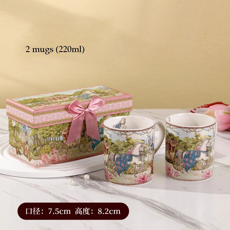 "Fairytale Carriage" Bone China Afternoon Tea Gift Set (Cup, Plate & Cutlery)