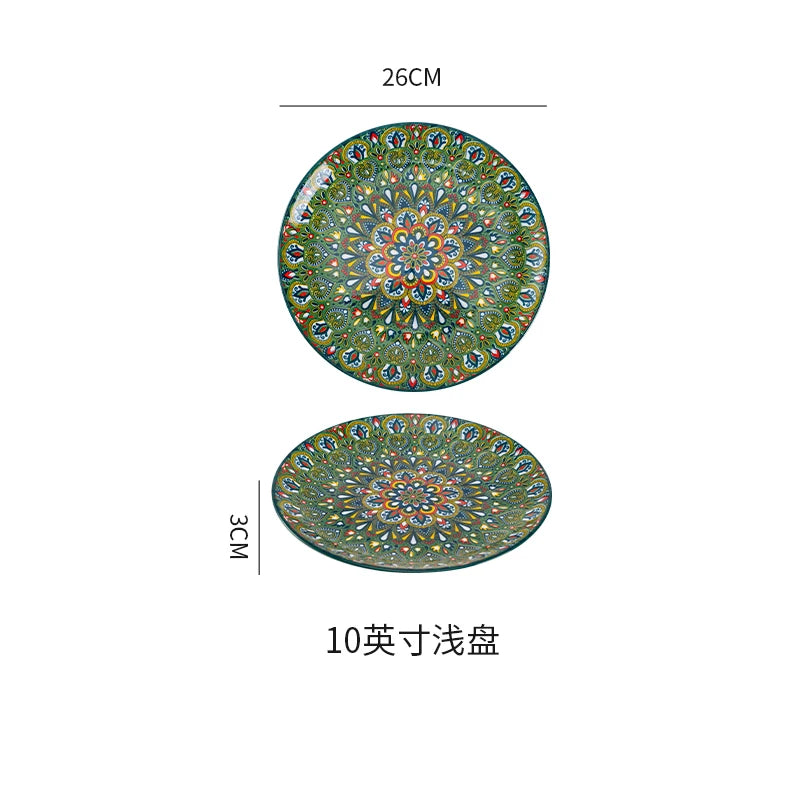 Creative Modern Ceramic Tableware Collection – Handle Bowls & Steak Plates