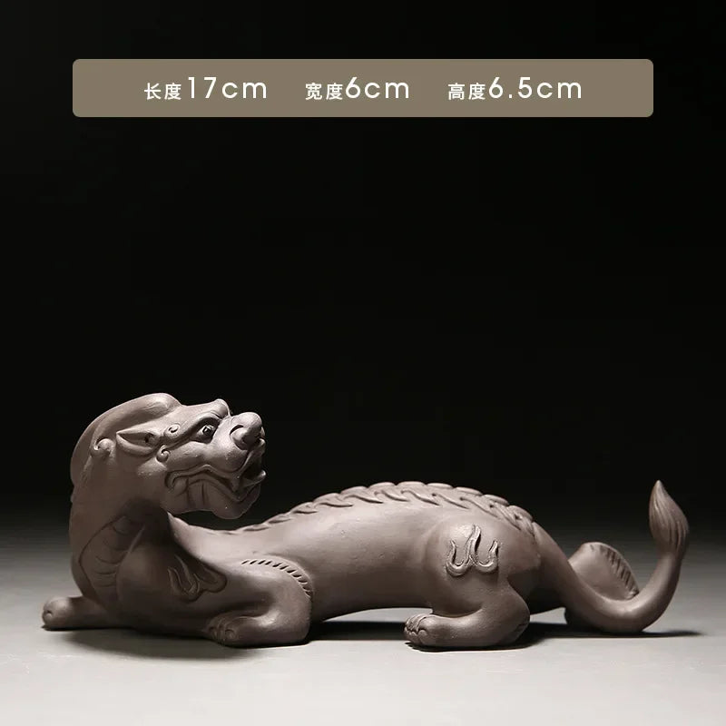 Premium Black Ceramic Kung Fu Set with Tea Pet