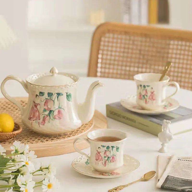 Retro Ceramic Tea & Coffee Set (Couple Gift)