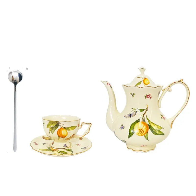 Vintage Lemon Teapot & Cup Set – Tania Bulhoes Inspired