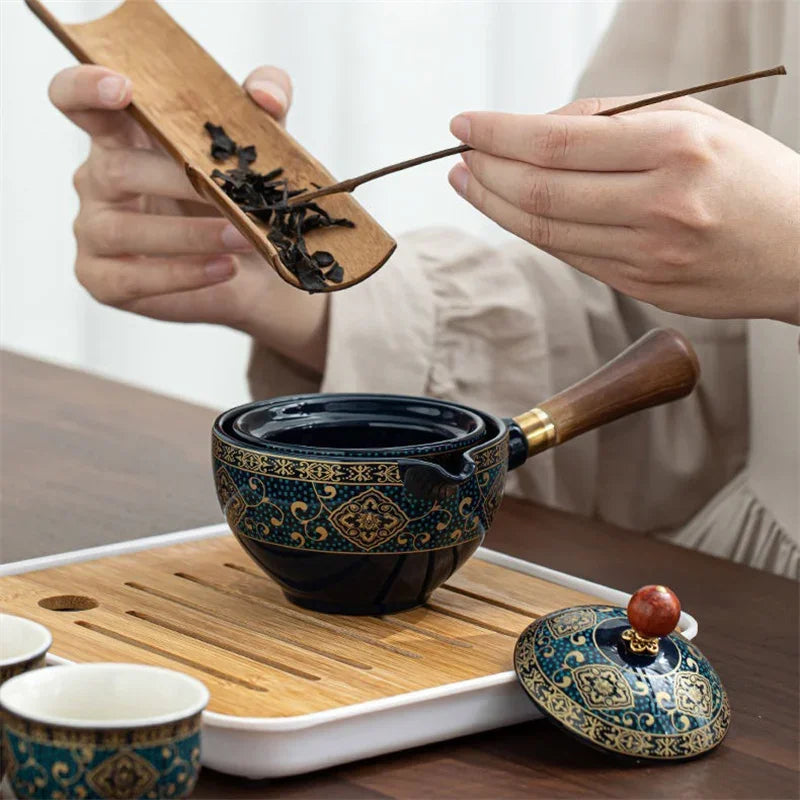Portable 360° Rotating Ceramic Tea Maker