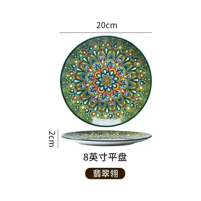 Creative Modern Ceramic Tableware Collection – Handle Bowls & Steak Plates