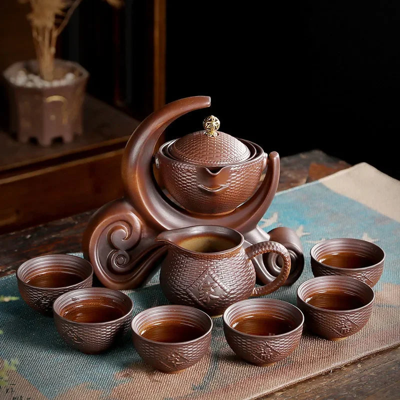 Portable Ceramic Travel Tea Set (Ideal Gift for Friends)