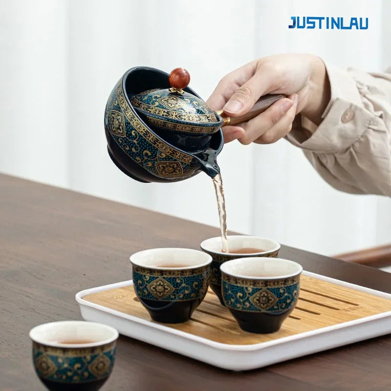 Portable 360° Rotating Ceramic Tea Maker