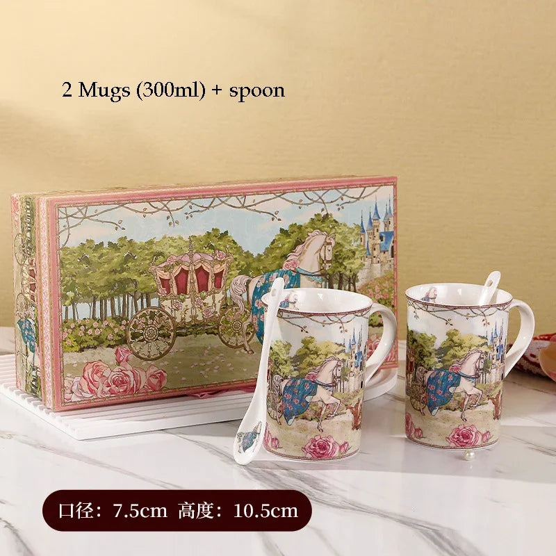 "Fairytale Carriage" Bone China Afternoon Tea Gift Set (Cup, Plate & Cutlery)