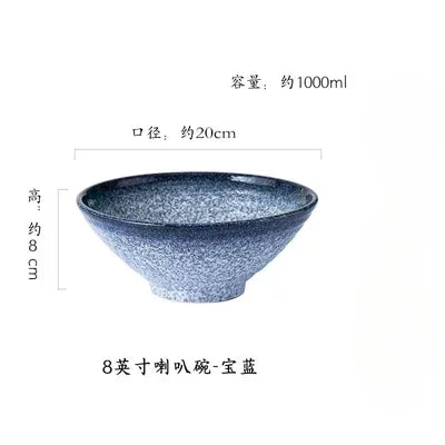Japanese "Bamboo Hat" Ceramic Ramen Bowl – Creative Conical Noodle & Soup Bowl