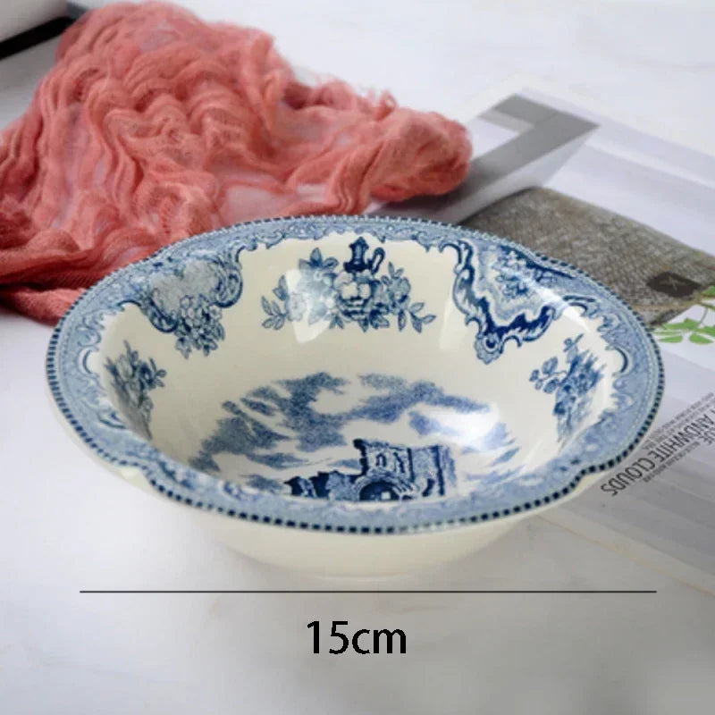 "Palace Blue Castle" American Classic Painted Tea & Dessert Set