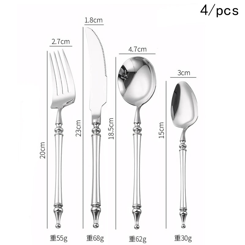Slim Romantic 304 Stainless Steel Cutlery Set (French Style)