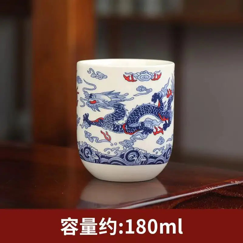 Japanese-Style Hand-Painted Ceramic Tea Set (Under-Glaze)