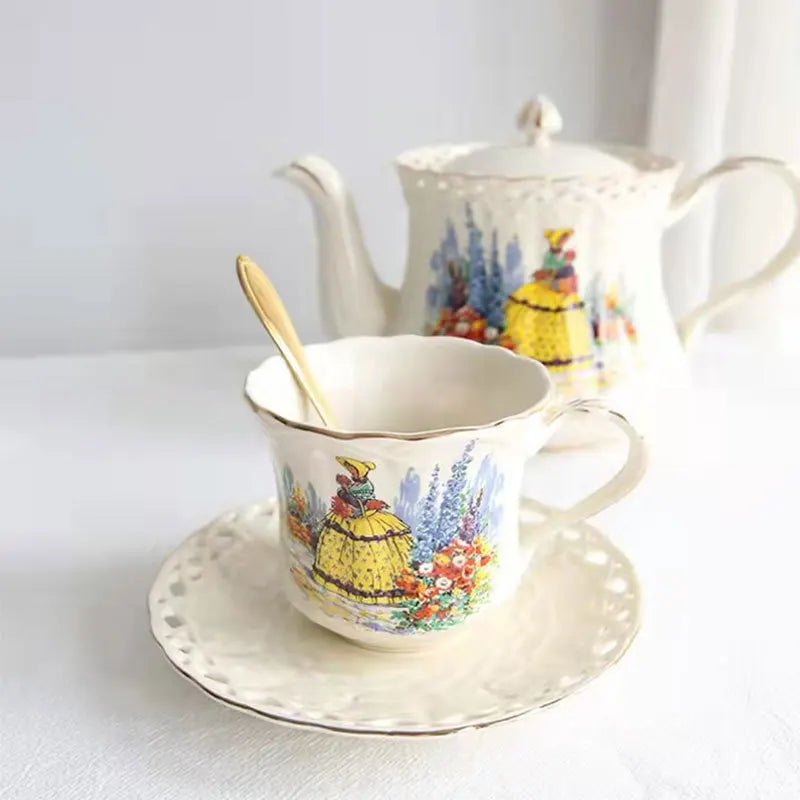 Retro Ceramic Tea & Coffee Set (Couple Gift)