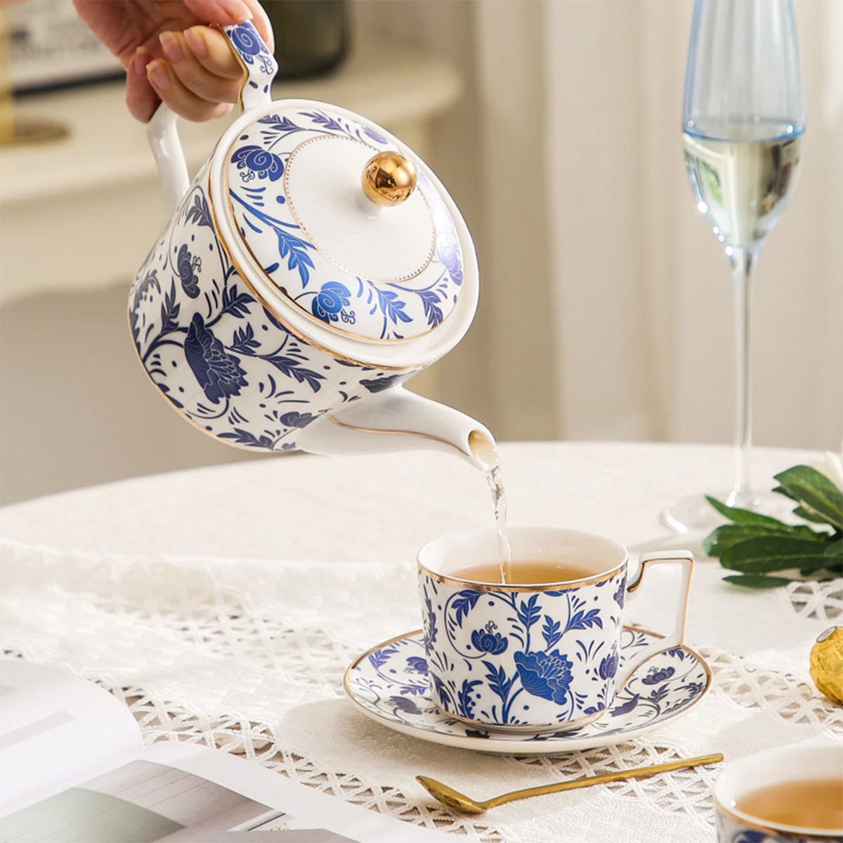 Royal Blue Ladies' Tea Set.
