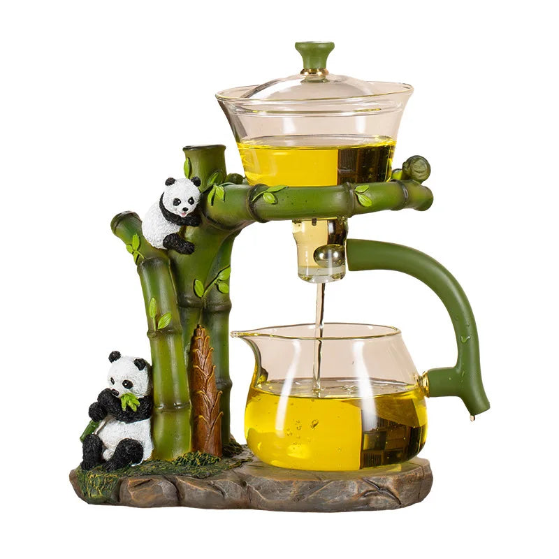Automatic Panda Glass Tea Maker – Magnetic Infusion Set