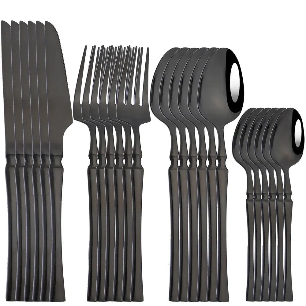 Mirror Gold 24Pcs Cutlery Set.