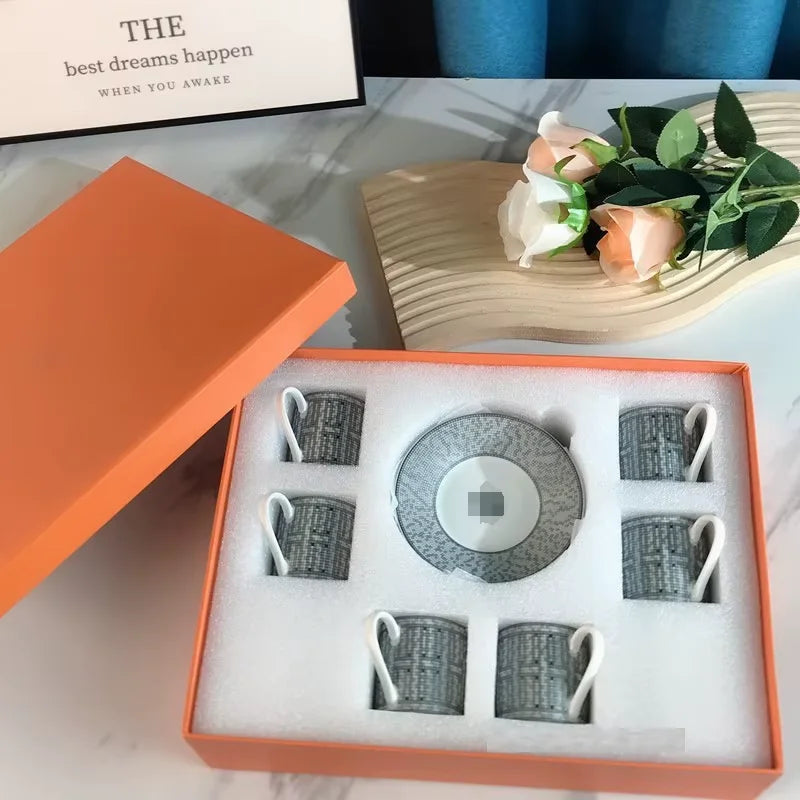 Modern Ceramic Drinking Cup Set – 12Pcs Novelty Gift Box