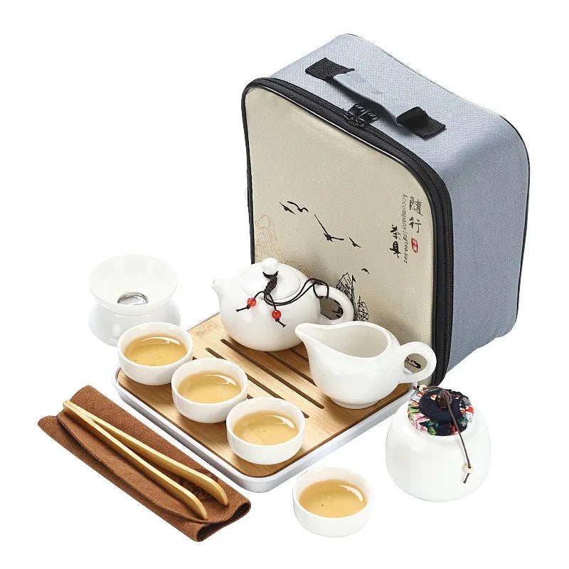 Portable Travel Kung Fu Tea Set (1 Pot + 4 Cups)