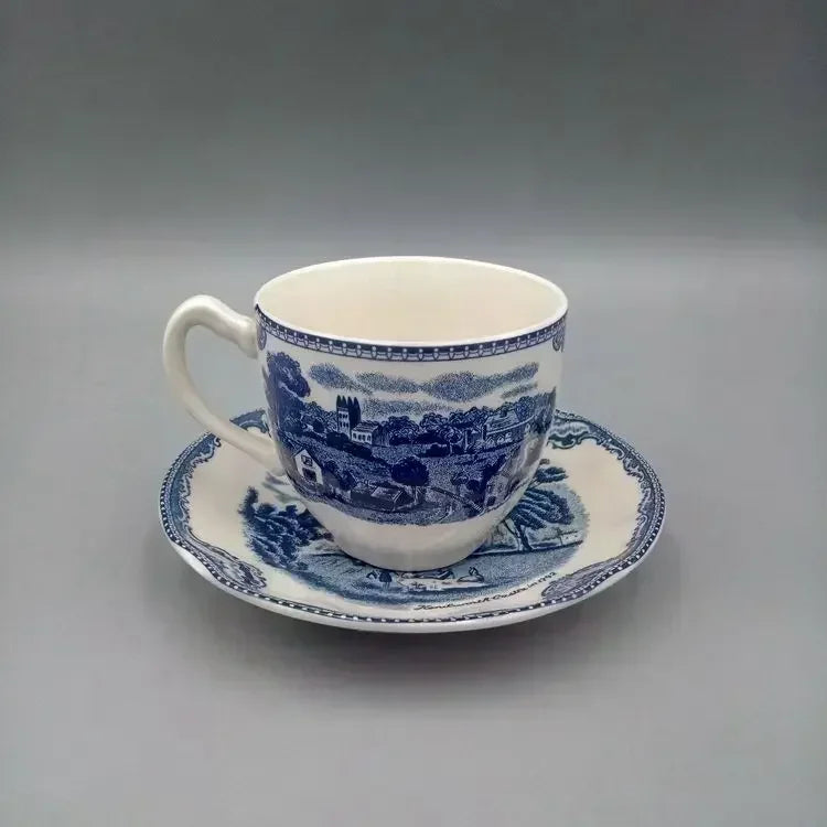 "Palace Blue Castle" American Classic Painted Tea & Dessert Set