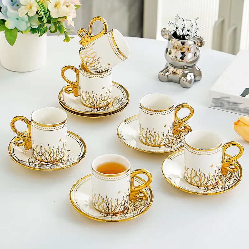 Vintage Flower Tea Cup & Plate Set (Luxury Gift Box)