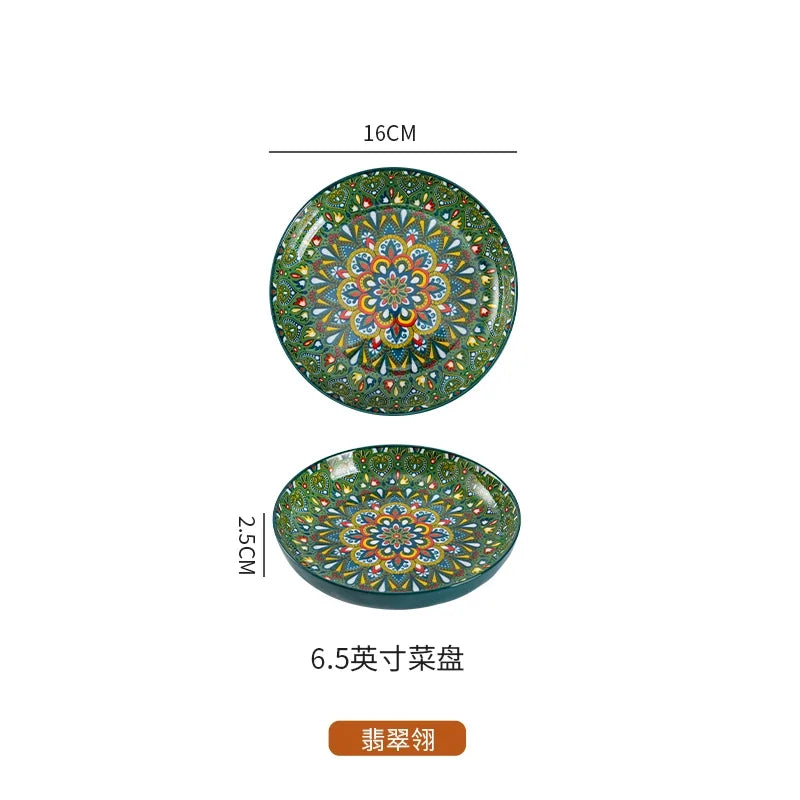 Creative Modern Ceramic Tableware Collection – Handle Bowls & Steak Plates