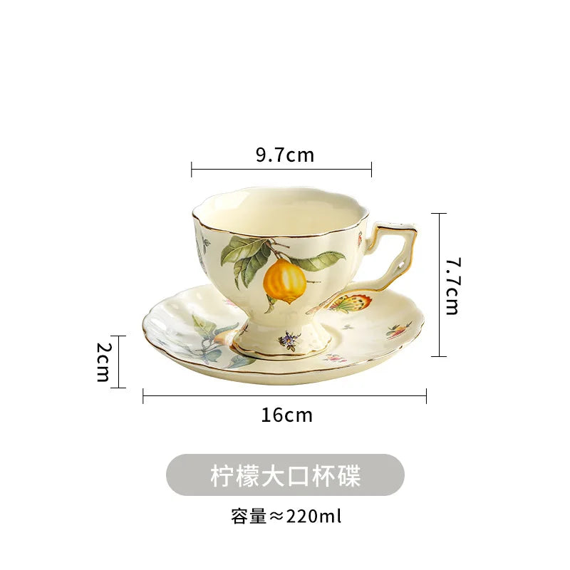 Vintage Lemon Teapot & Cup Set – Tania Bulhoes Inspired