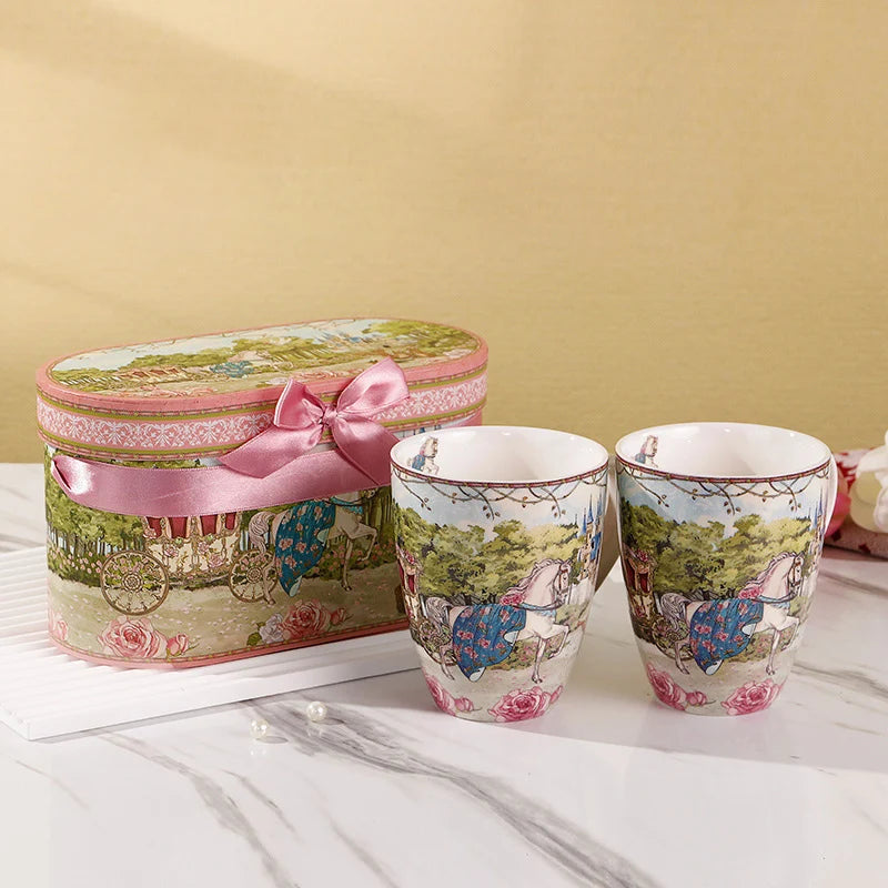 "Fairytale Carriage" Bone China Afternoon Tea Gift Set (Cup, Plate & Cutlery)