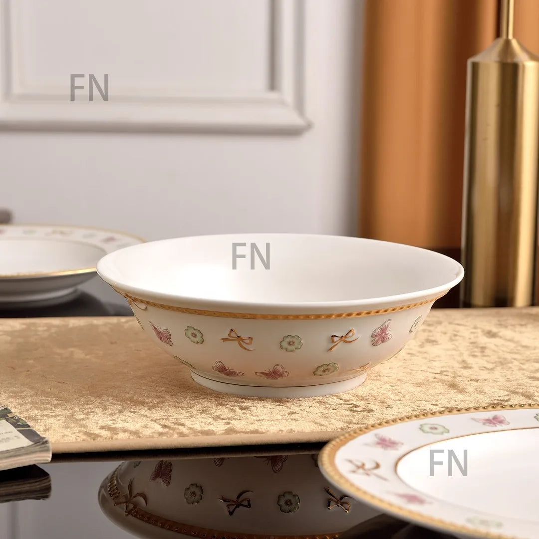 Enchanted Garden Butterfly & Flower High-End Tableware Collection