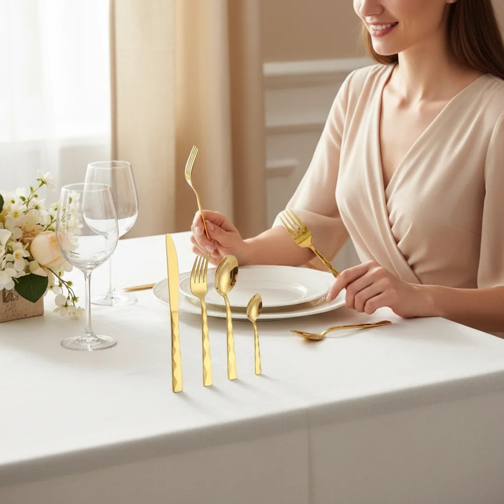 Modern 4-Piece Kitchen Utensil Set (Stainless Steel)