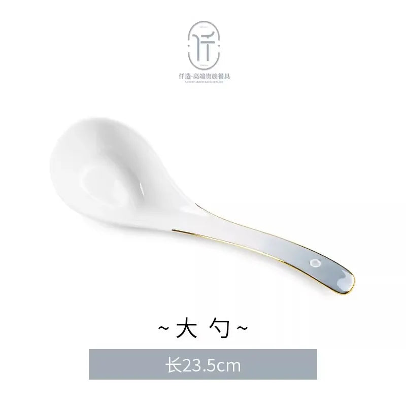 Light Luxury Ceramic Dinner Set (High-Grade)