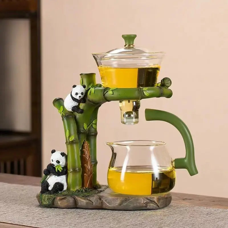 Automatic Panda Glass Tea Maker – Magnetic Infusion Set
