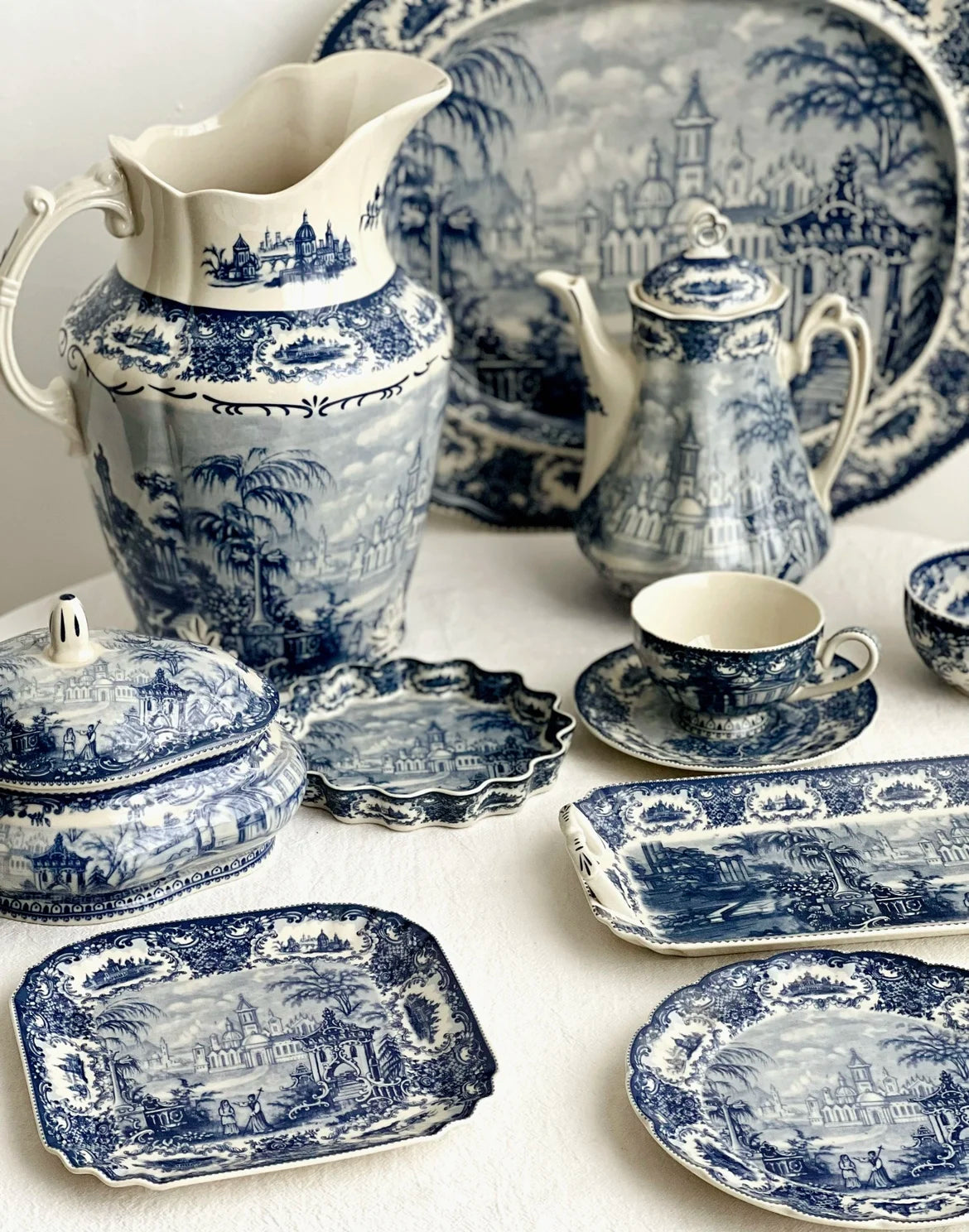 European Masterpiece "Blue Series" Rare Glazed Ceramic Collection – Plates, Vases & Pots