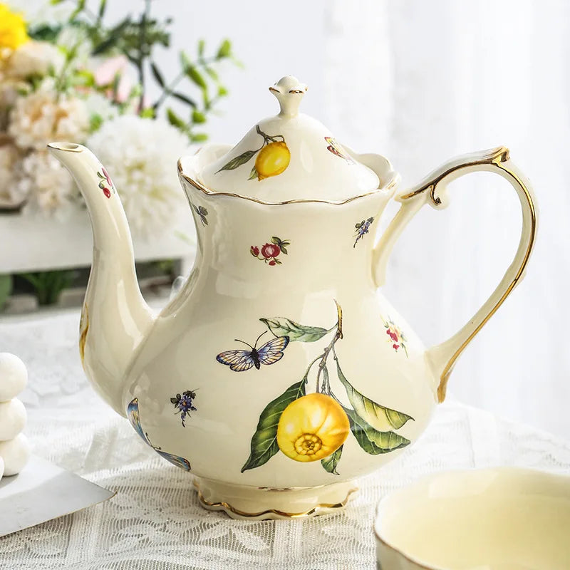 Vintage Lemon Teapot & Cup Set – Tania Bulhoes Inspired