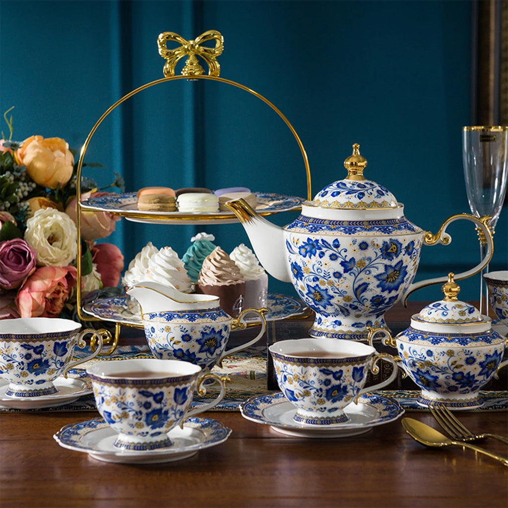 Royal Blue & White Tea Set.