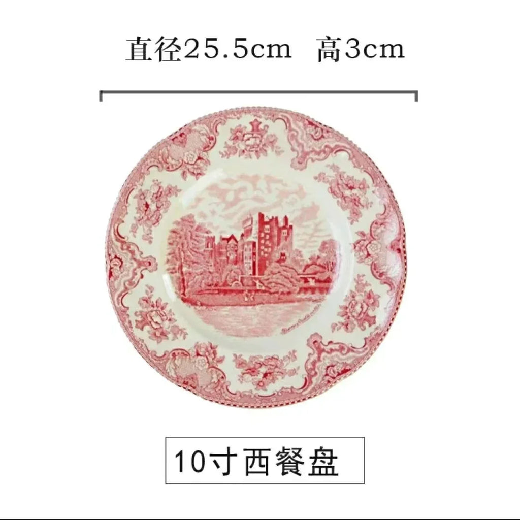 "Palace Blue Castle" American Classic Painted Tea & Dessert Set