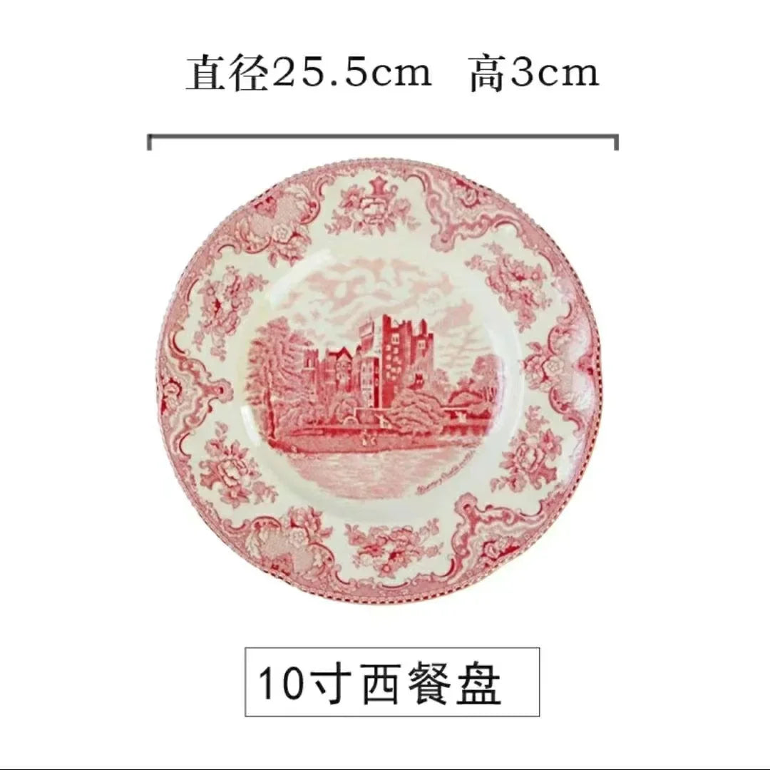 "Palace Blue Castle" American Classic Painted Tea & Dessert Set