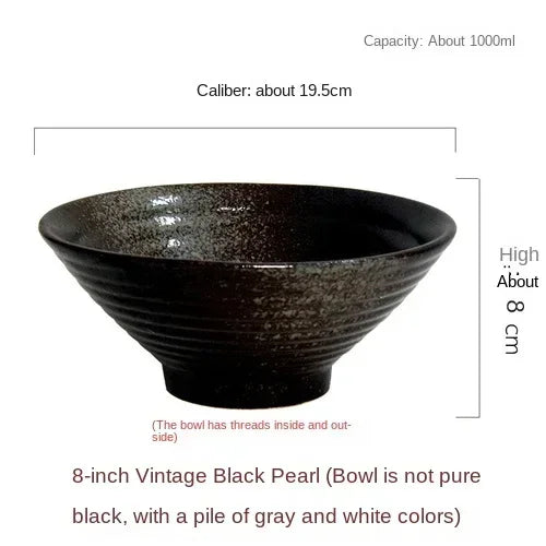 Japanese "Bamboo Hat" Ceramic Ramen Bowl – Creative Conical Noodle & Soup Bowl