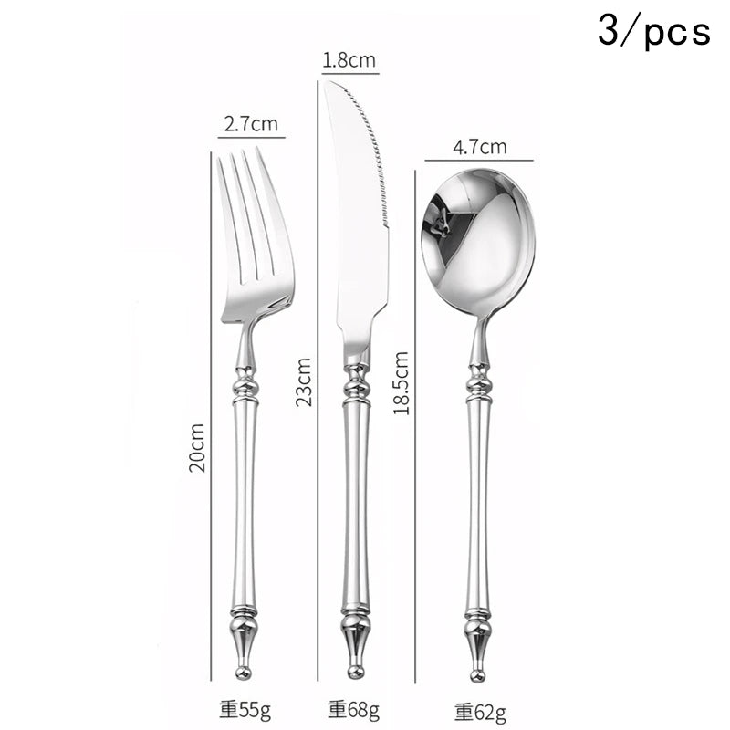 Slim Romantic 304 Stainless Steel Cutlery Set (French Style)