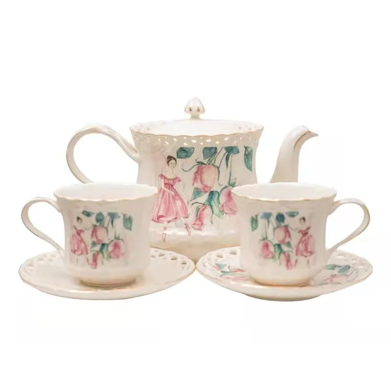 Retro Ceramic Tea & Coffee Set (Couple Gift)
