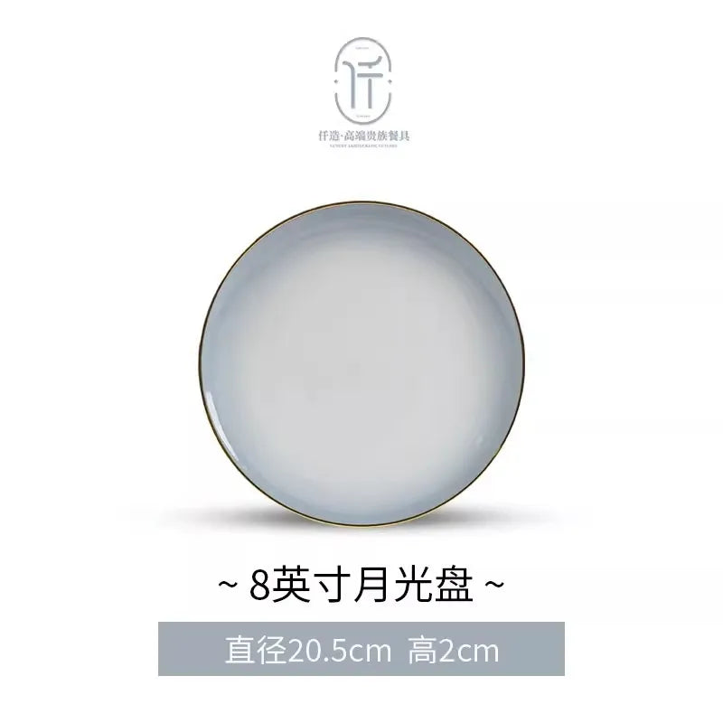 Light Luxury Ceramic Dinner Set (High-Grade)