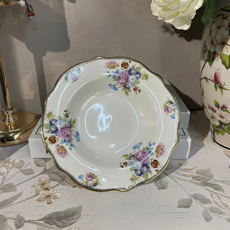 "European Elegance" Exquisite Bone China Coffee Cup & Tea Set