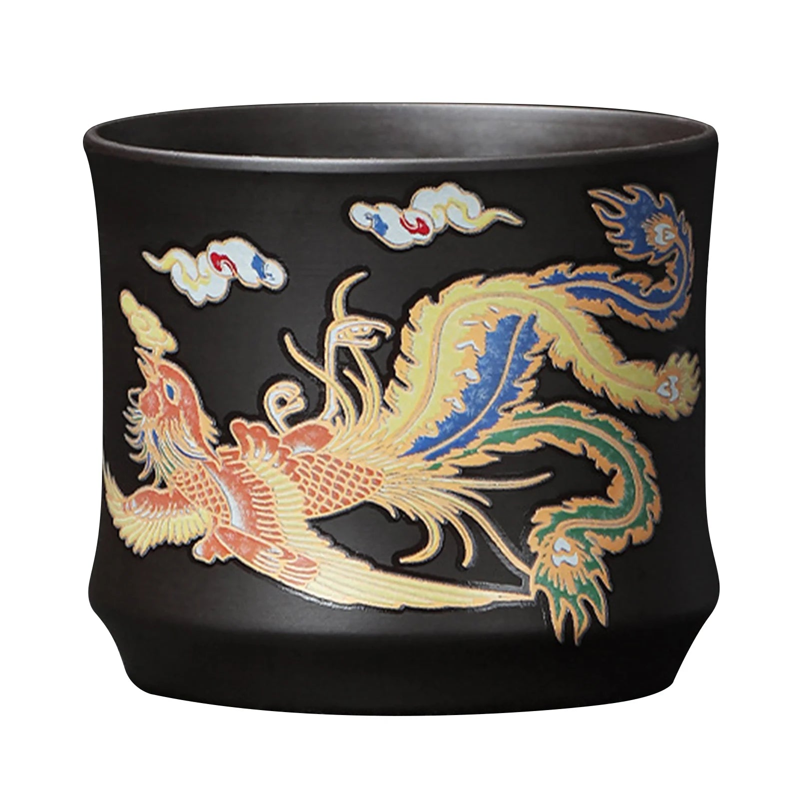Color-Changing "Dragon & Phoenix" Purple Clay Teapot