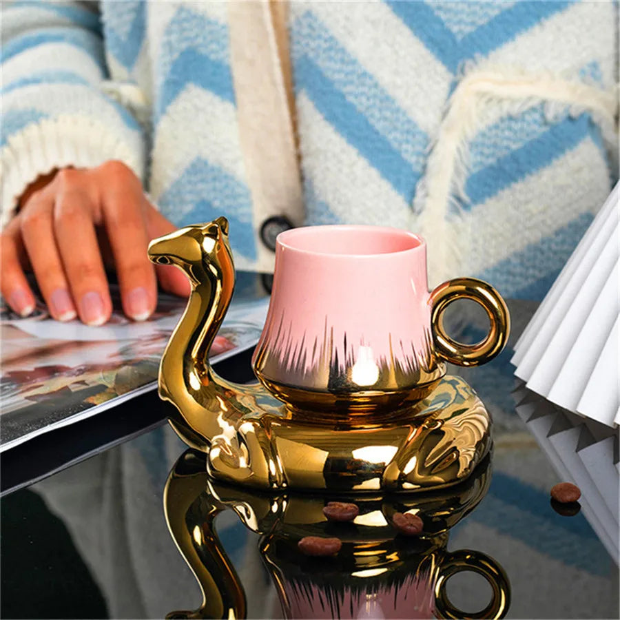 Novelty Camel Mug & Plate Set