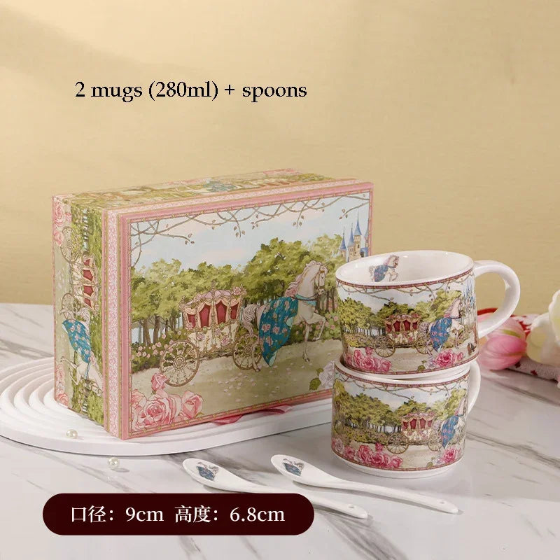 "Fairytale Carriage" Bone China Afternoon Tea Gift Set (Cup, Plate & Cutlery)