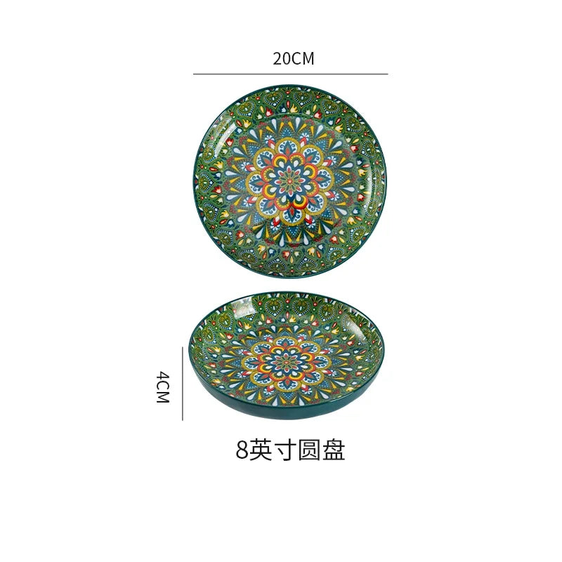 Creative Modern Ceramic Tableware Collection – Handle Bowls & Steak Plates