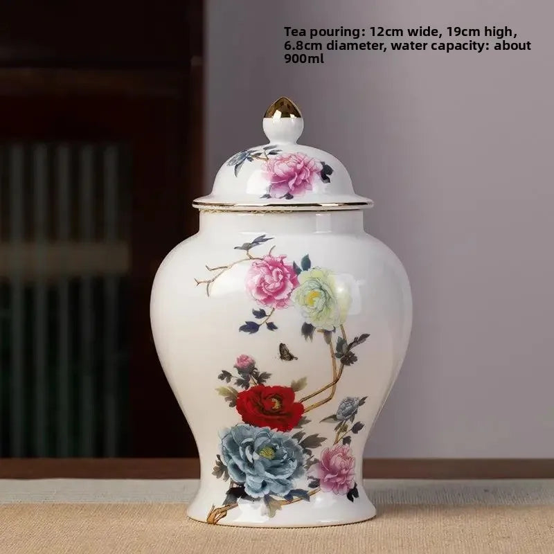 Classic Blue & White Porcelain Tea Canister – Moisture-Proof Storage Jar