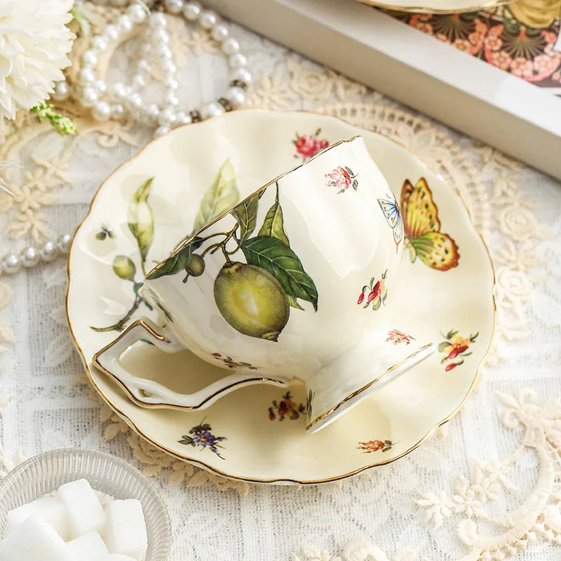Vintage Lemon Teapot & Cup Set – Tania Bulhoes Inspired