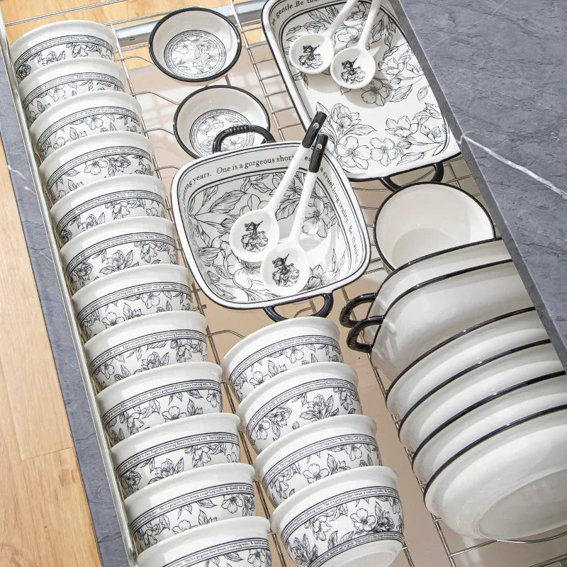 Premium Underglaze Ceramic Dinnerware Gift Set (Bowls & Dishes)