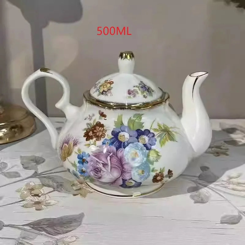 "European Elegance" Exquisite Bone China Coffee Cup & Tea Set
