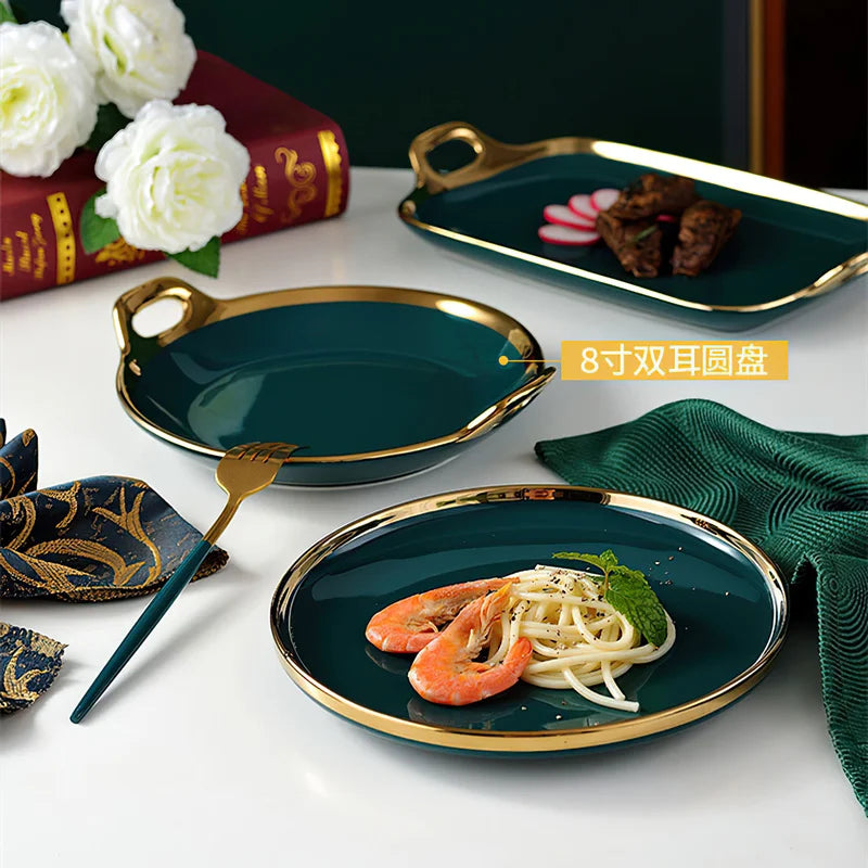 Royal Emerald 18Pcs Dinnerware Set.